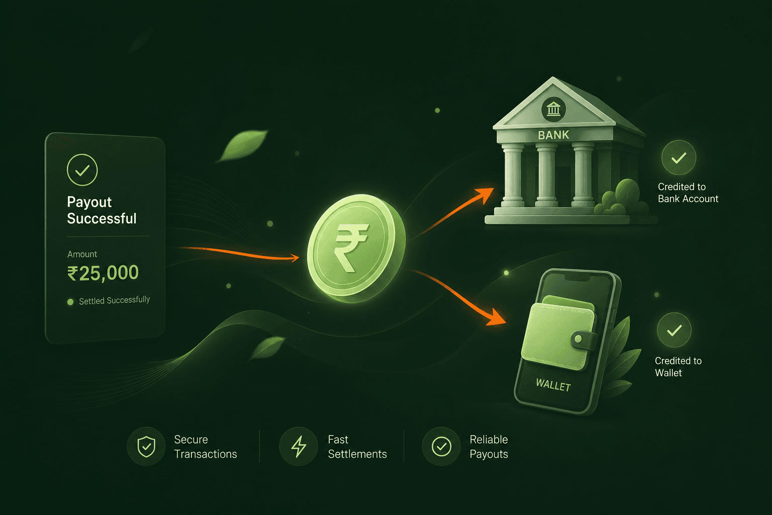 Payouts to bank accounts and mobile wallets