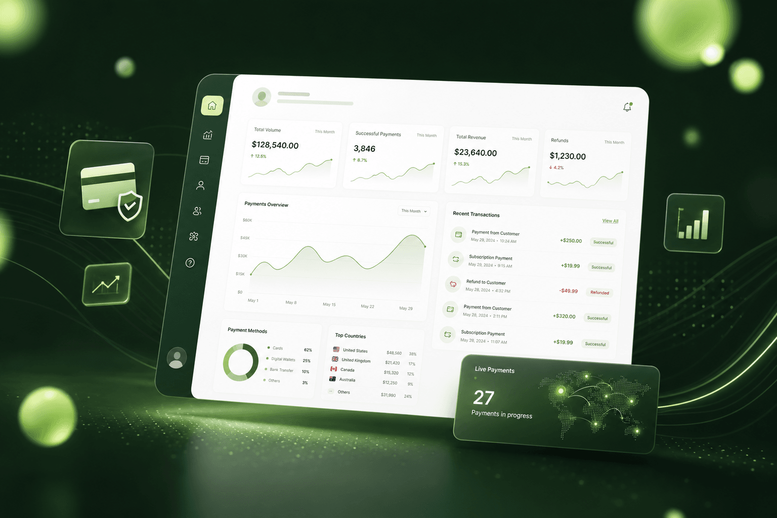 PaySeed merchant dashboard preview